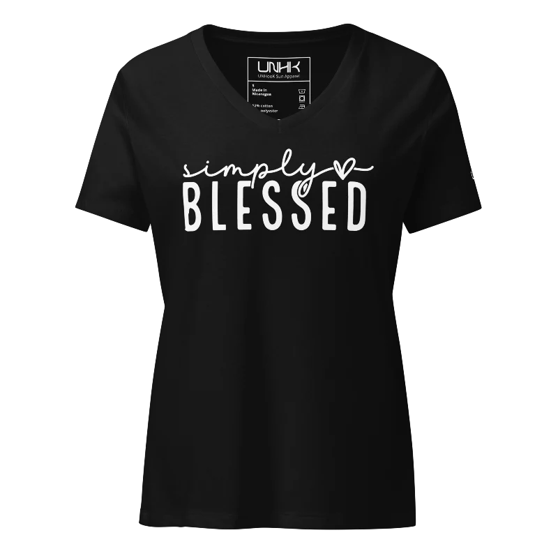 Simply Blessed Women's Relaxed V-neck T-shirt